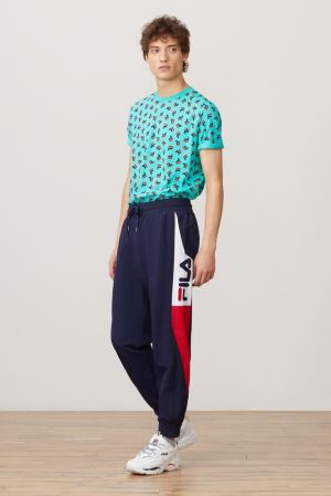 FILA Klio Windpant Pants Navy / White / Red,Mens Clothing | CA.HLACJB820